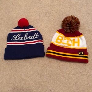 Extremely rare Ski Knit hats. Labatt and Boh